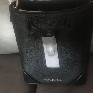 Small Michael Kors black bucket bag